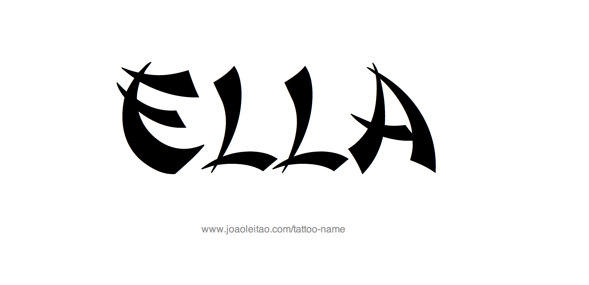 Ella Name Tattoo Designs